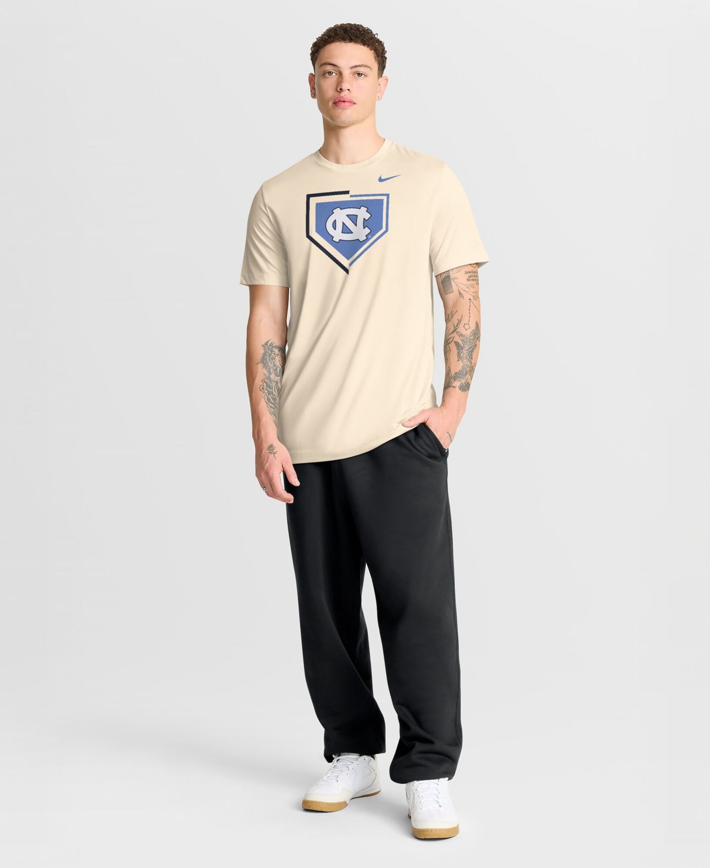 Мужские футболки Nike Natural North Carolina Tar Heels Primetime Baseball Icon Legend Dri-FIT — фото 5