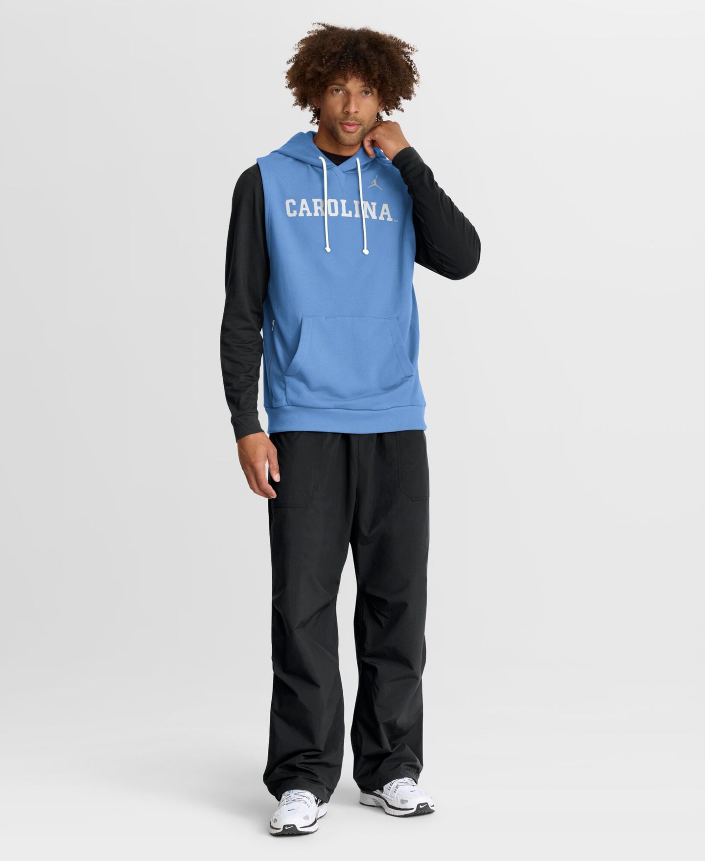 Мужские худи Jordan Carolina Blue North Carolina Tar Heels 2026 Sideline Sleeveless Dri-FIT — фото 5