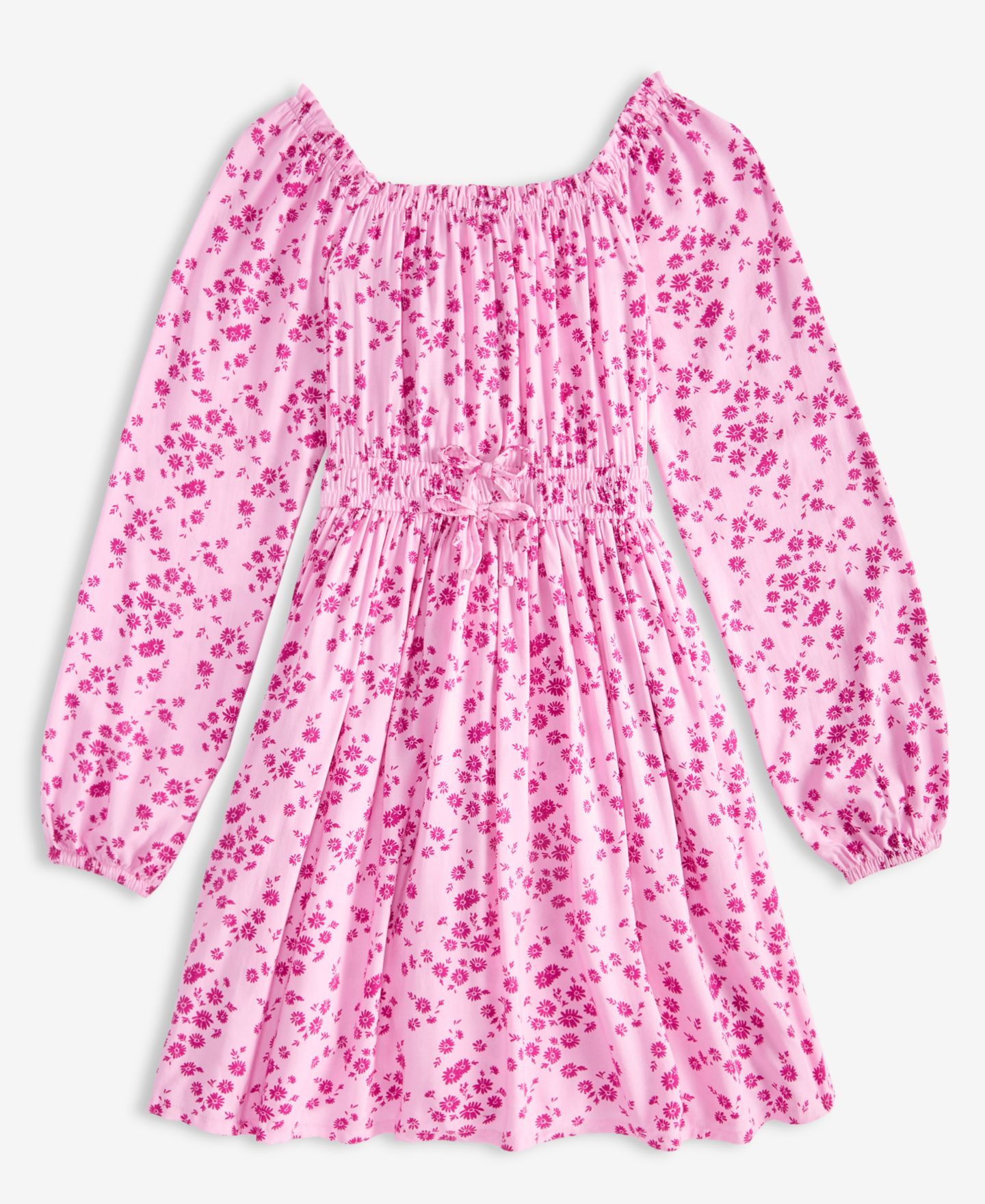 Платье Epic Threads Long-Sleeve Floral-Print Dress для девочек, цвет: Bonbon — фото 5