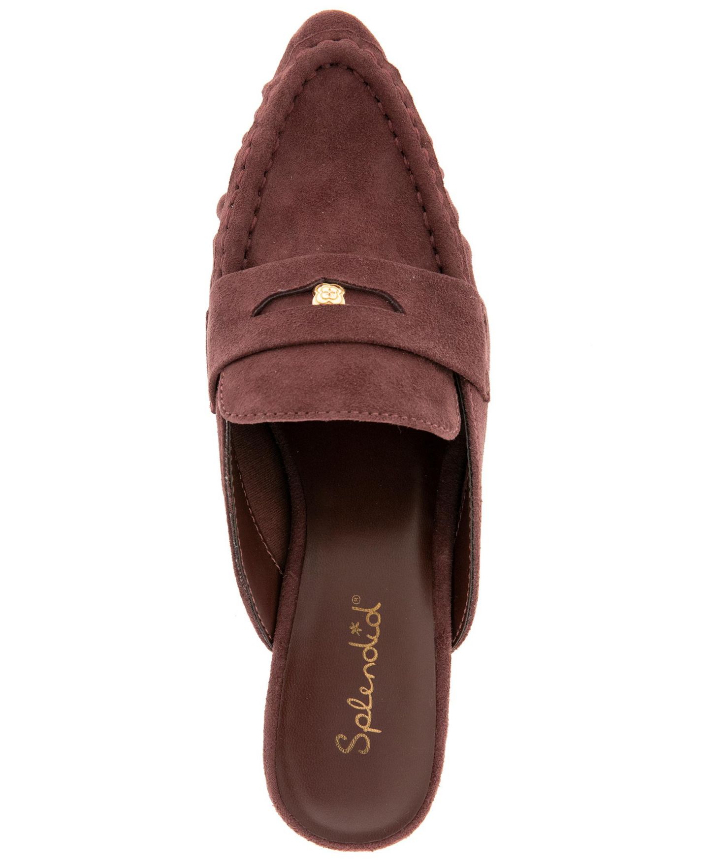 Женские сабо Splendid Lotus Heeled Penny Loafer Mule, цвет: Пепельный винный — фото 4