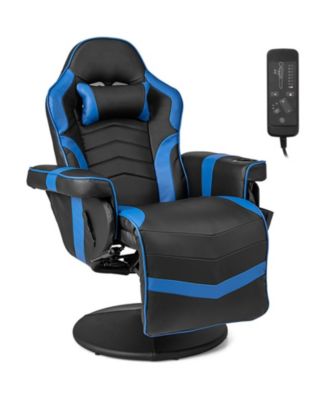 Massage Video Gaming Recliner Chair with Adjustable Height and Footrest