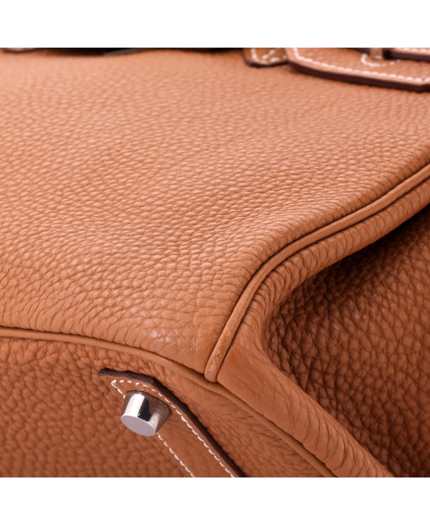 Birkin 30 Handbag Brown Togo with Palladium Hardware