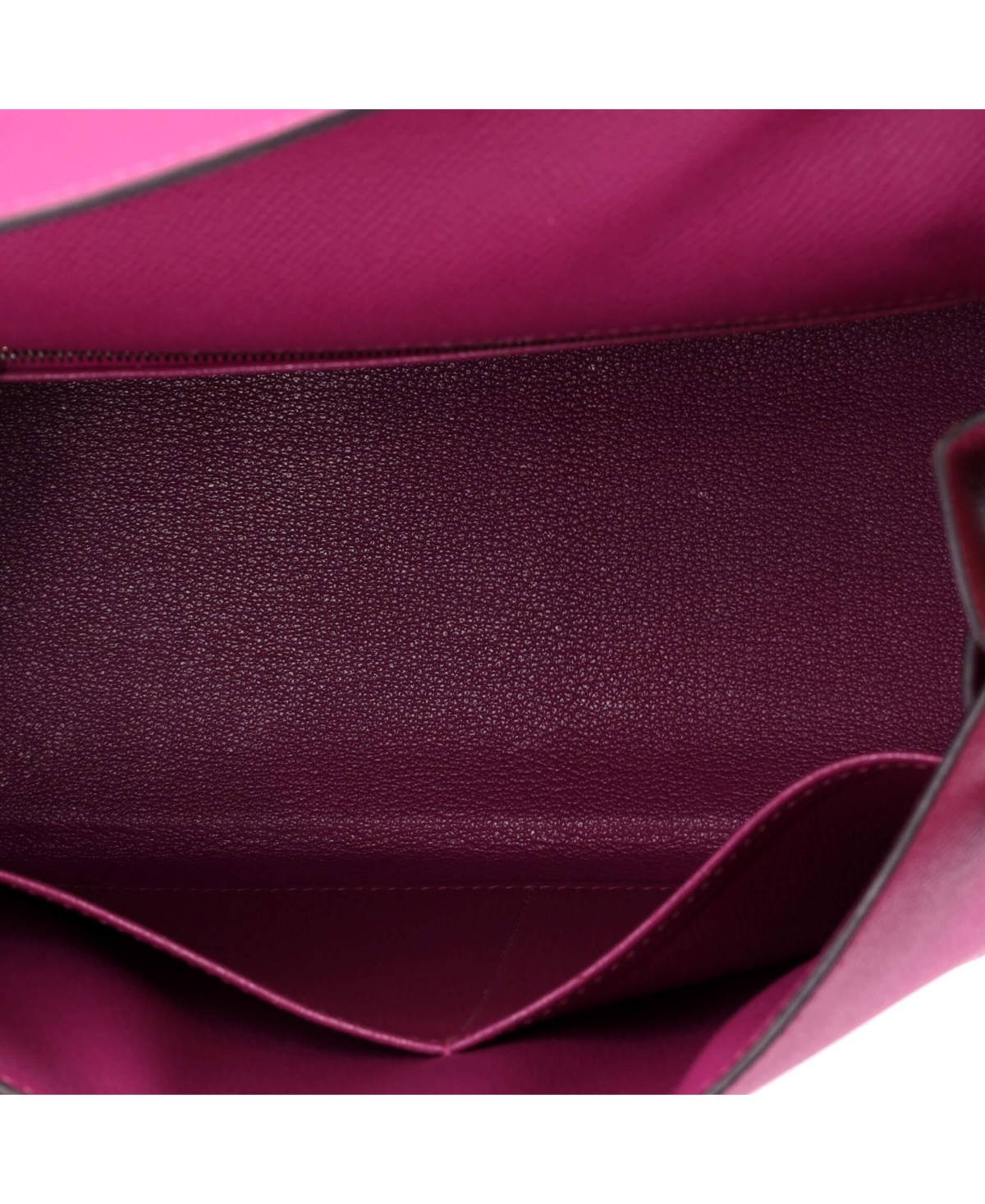 Pre-Owned HERMES Kelly Handbag Pink Epsom with Palladium Hardware