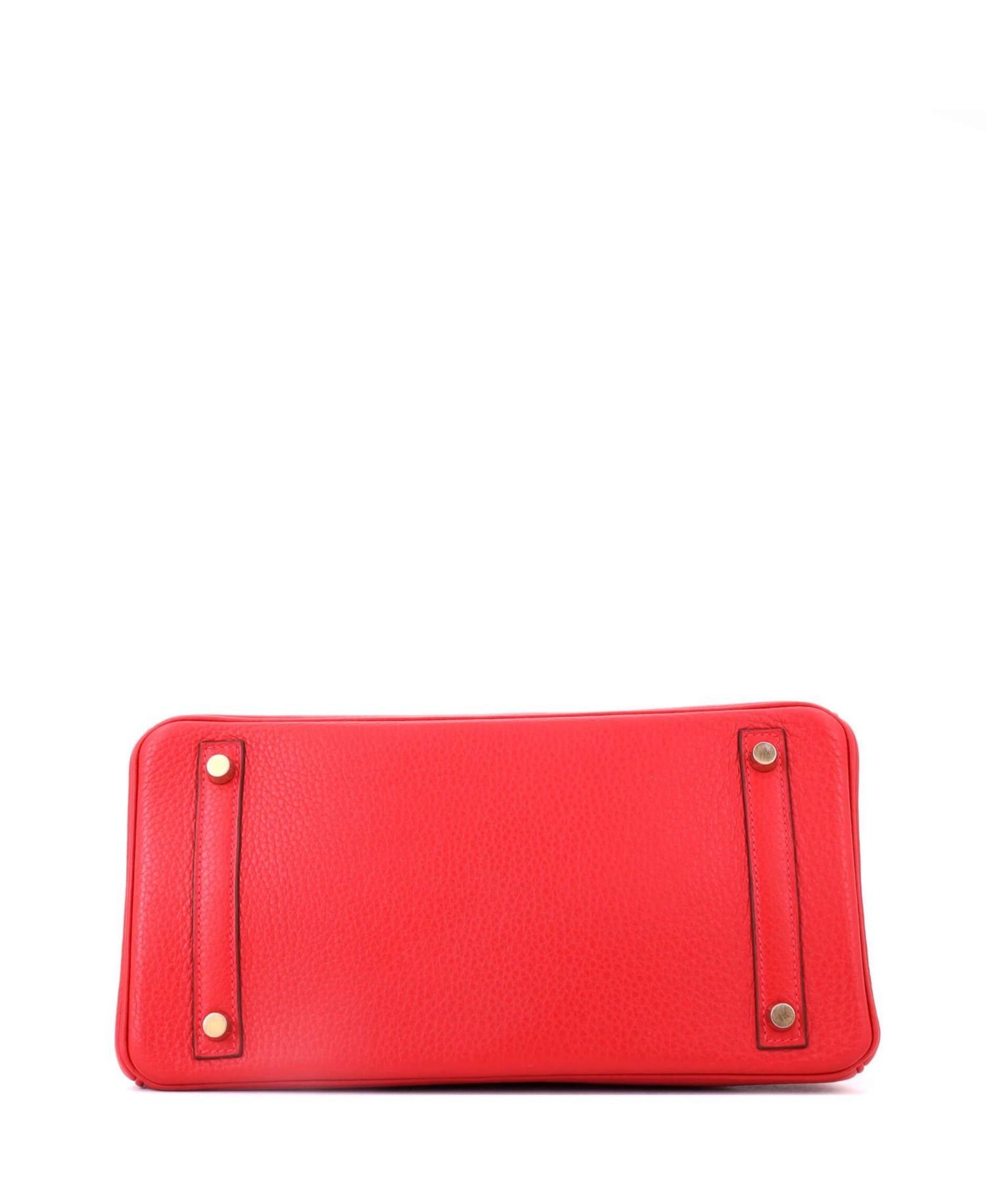 Birkin 30 Handbag Red Clemence with Gold Hardware