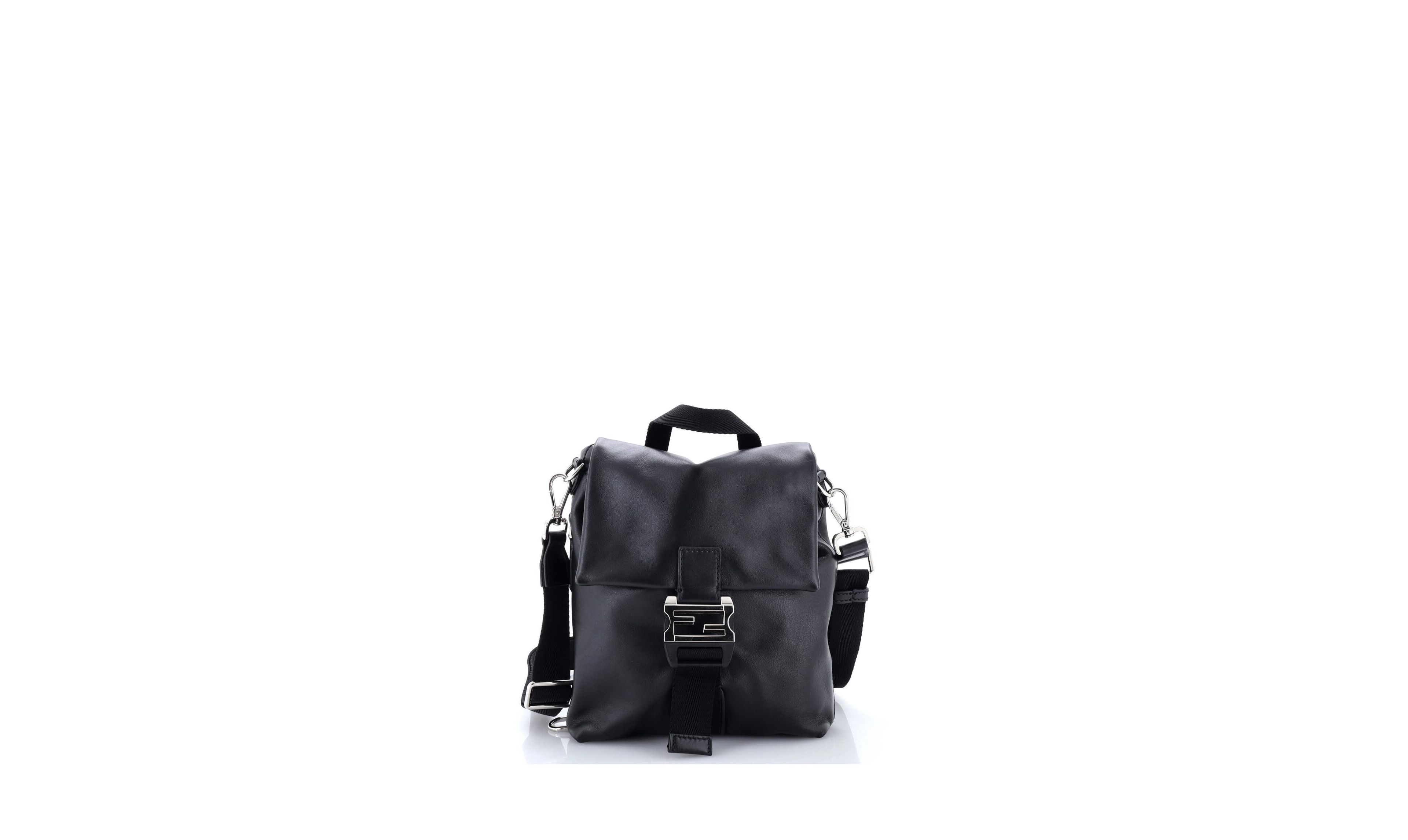 Pre-Owned Fendi Small Flux Crossbody Bag Leather
