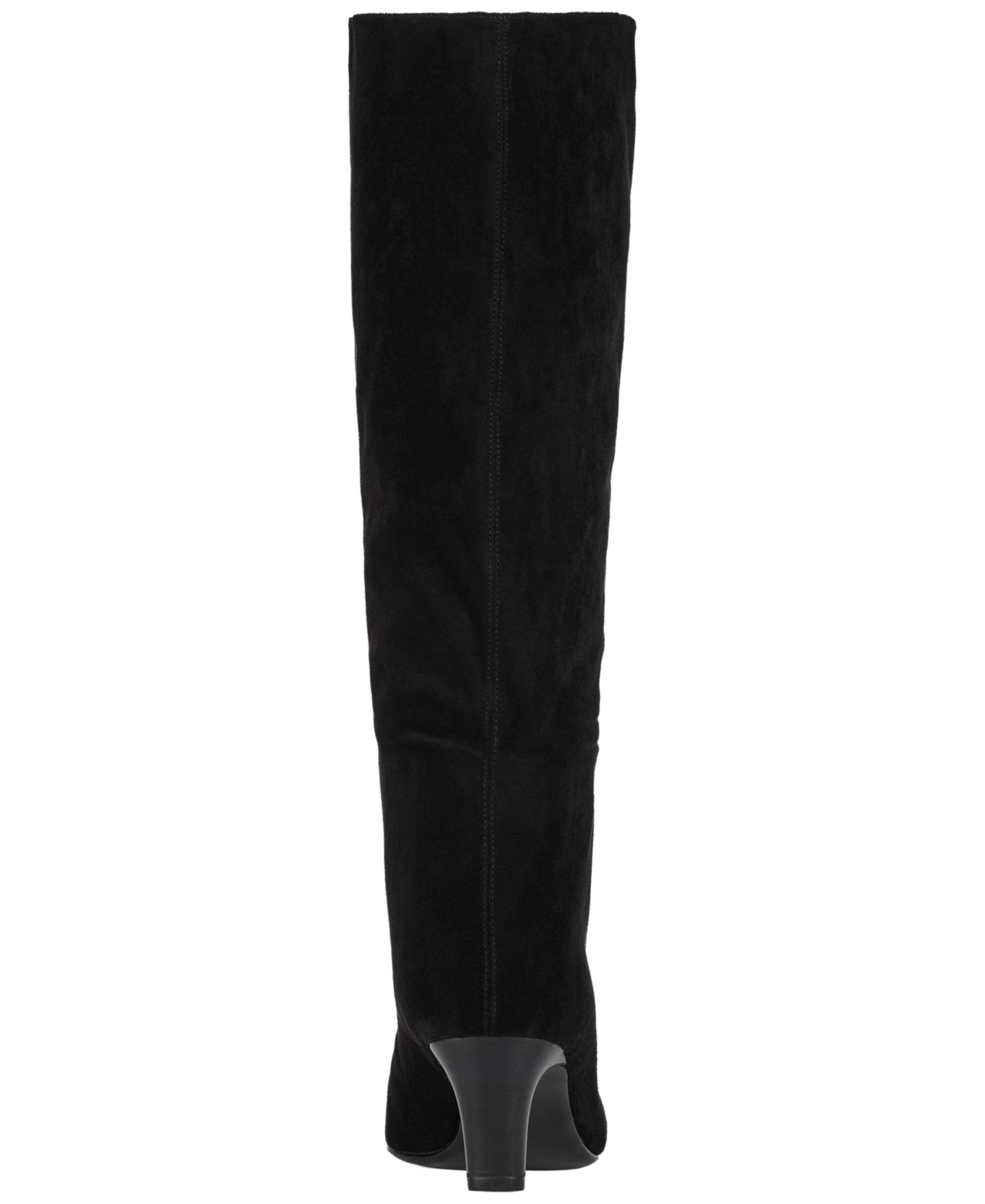 Женские ботинки Jeffrey Campbell Trixxie Kitten Heel Stovepipe Knee High, цвет: Чёрный замшевый — фото 3