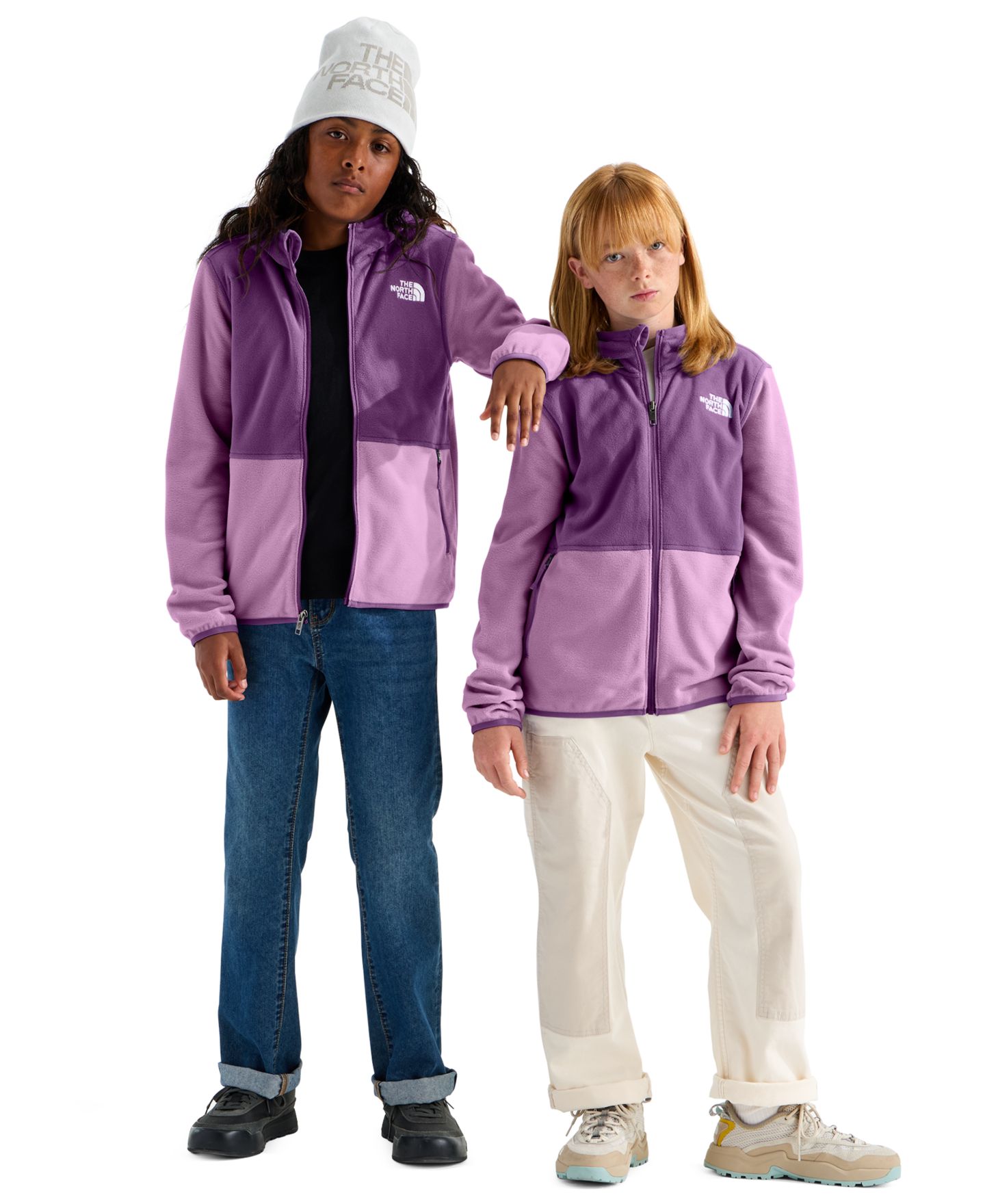 Детская куртка The North Face Glacier Full-Zip Hoodie Jacket, цвет: Лавандовый / Фиолетовый — фото 2