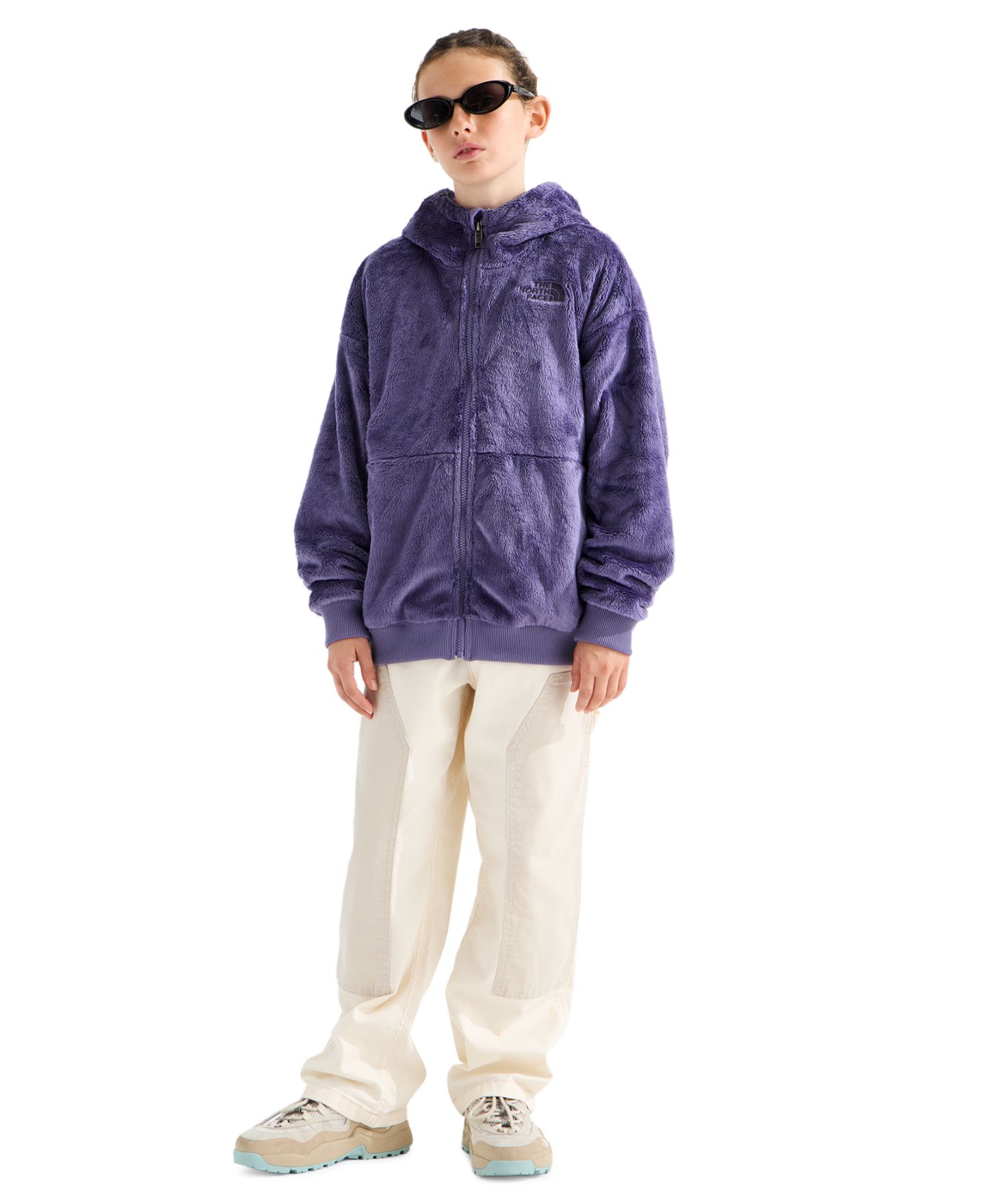 Худи The North Face Osito Full-Zip Fleece для девочек, цвет: Сливовый — фото 2