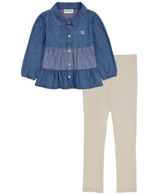Baby Girls' Tunic Long-Sleeve Top and Leggings, 2-Piece Set