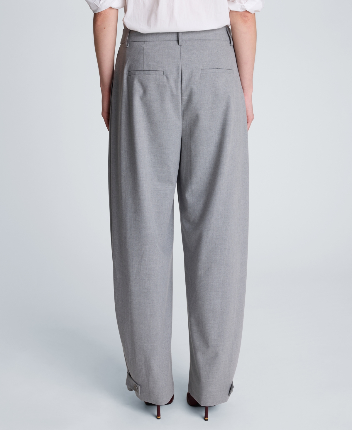 Kenneth Cole Women's High-Rise Accordion Side-Pleat Wide-Leg Pants, Regular And Plus