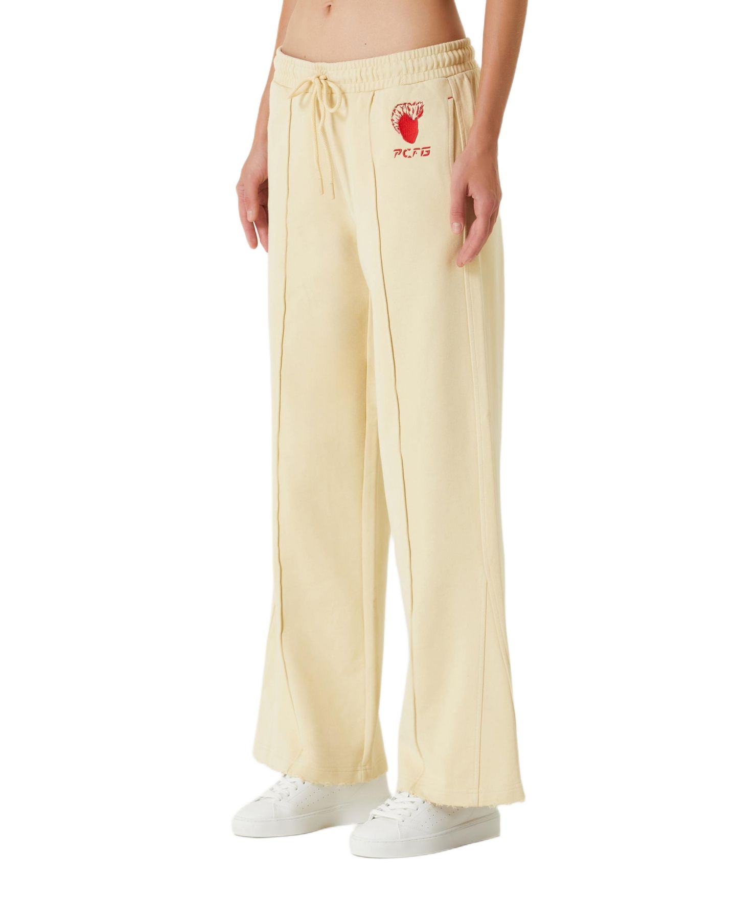 Женские брюки PCFG Destroyed Cotton Sweatpants, цвет: Бежевый — фото 3