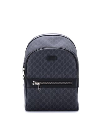 Medium Front Zip Pocket Backpack GG Coated Canvas