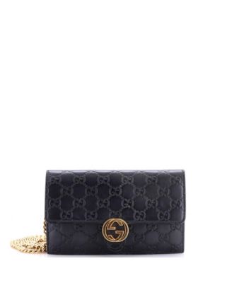Icon Wallet on Chain Guccissima Leather