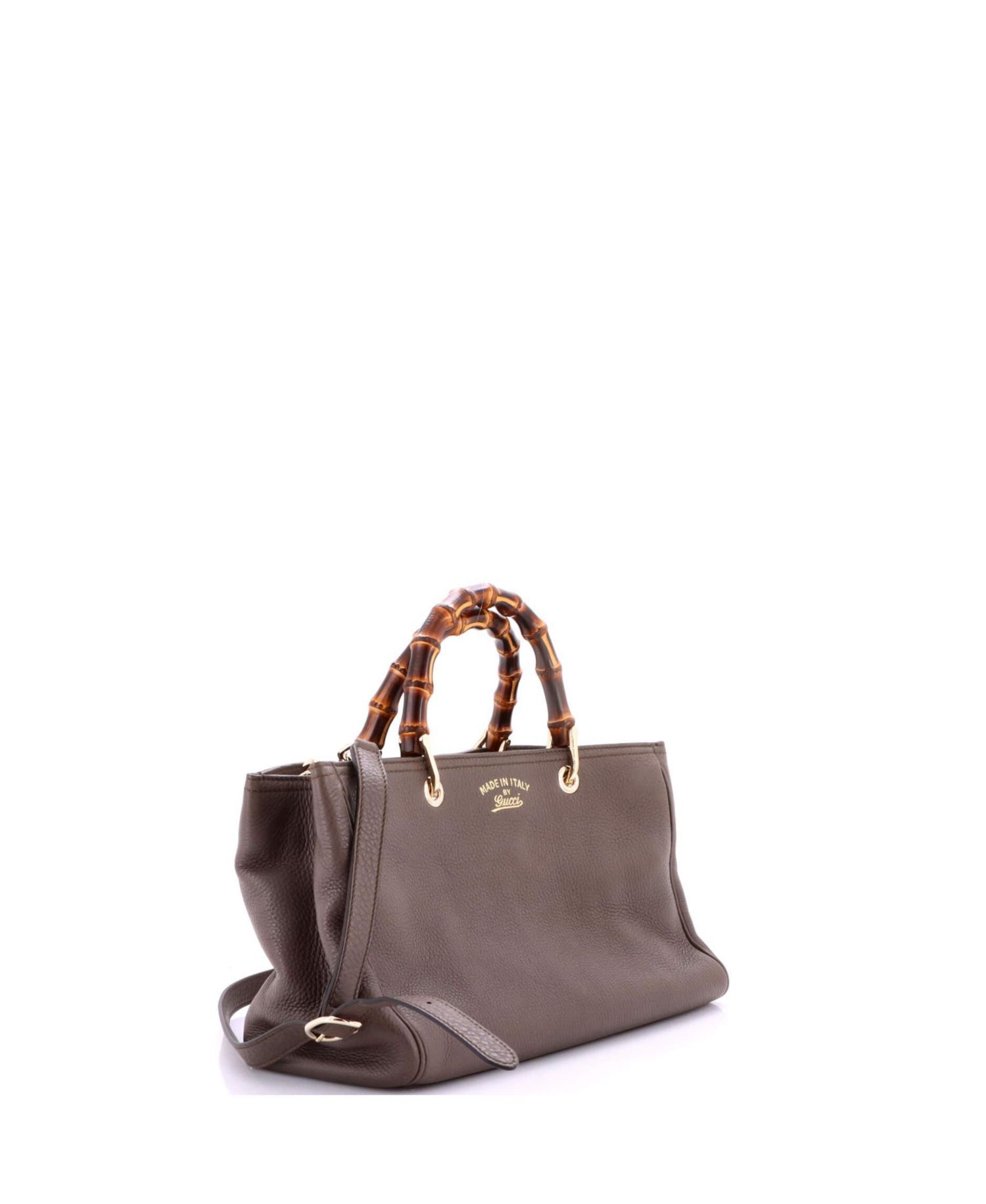Medium Bamboo Shopper Tote Leather