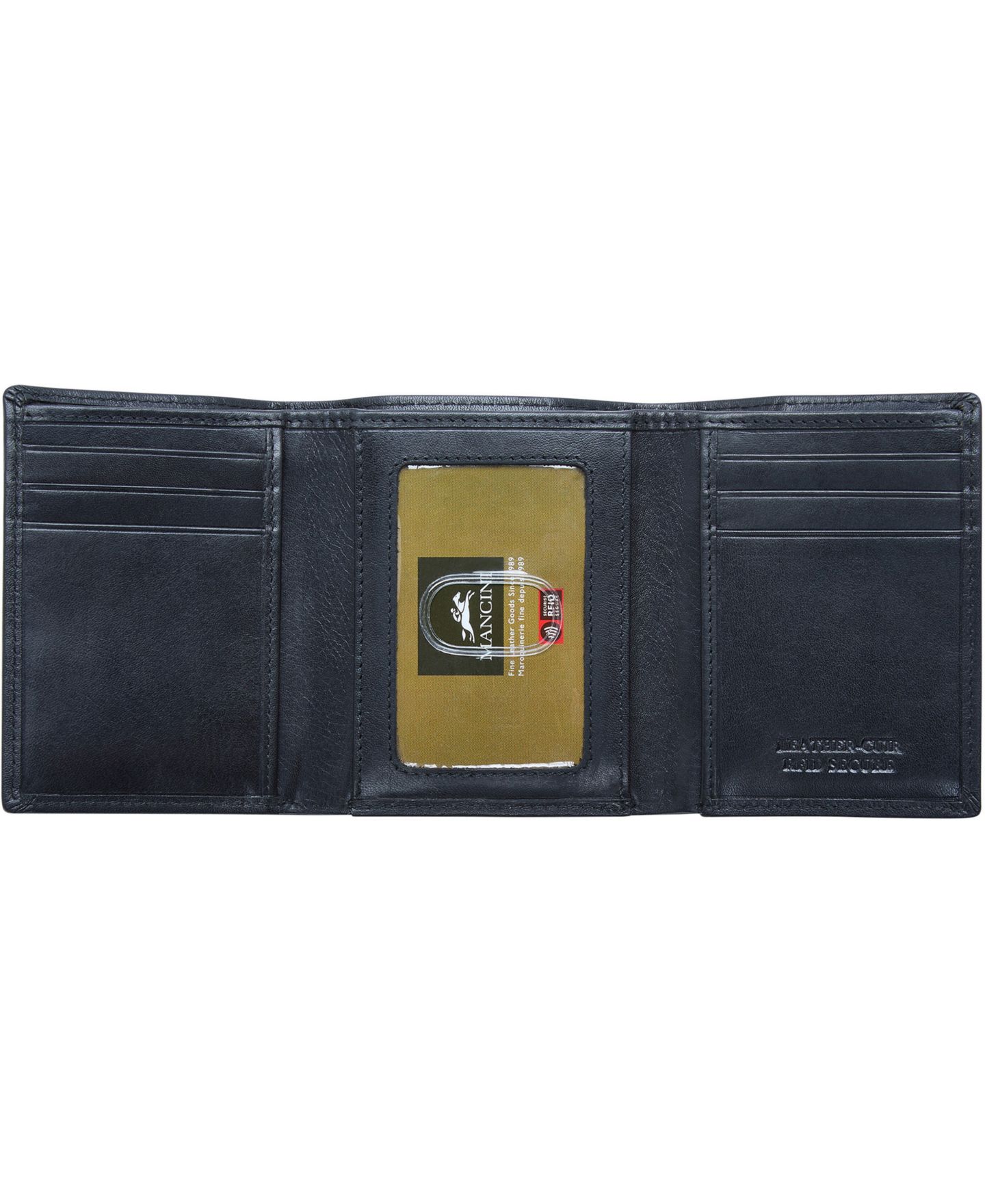 Мужской кошелёк Mancini Boulder Collection RFID Secure Trifold Wallet, цвет: Чёрный — фото 3