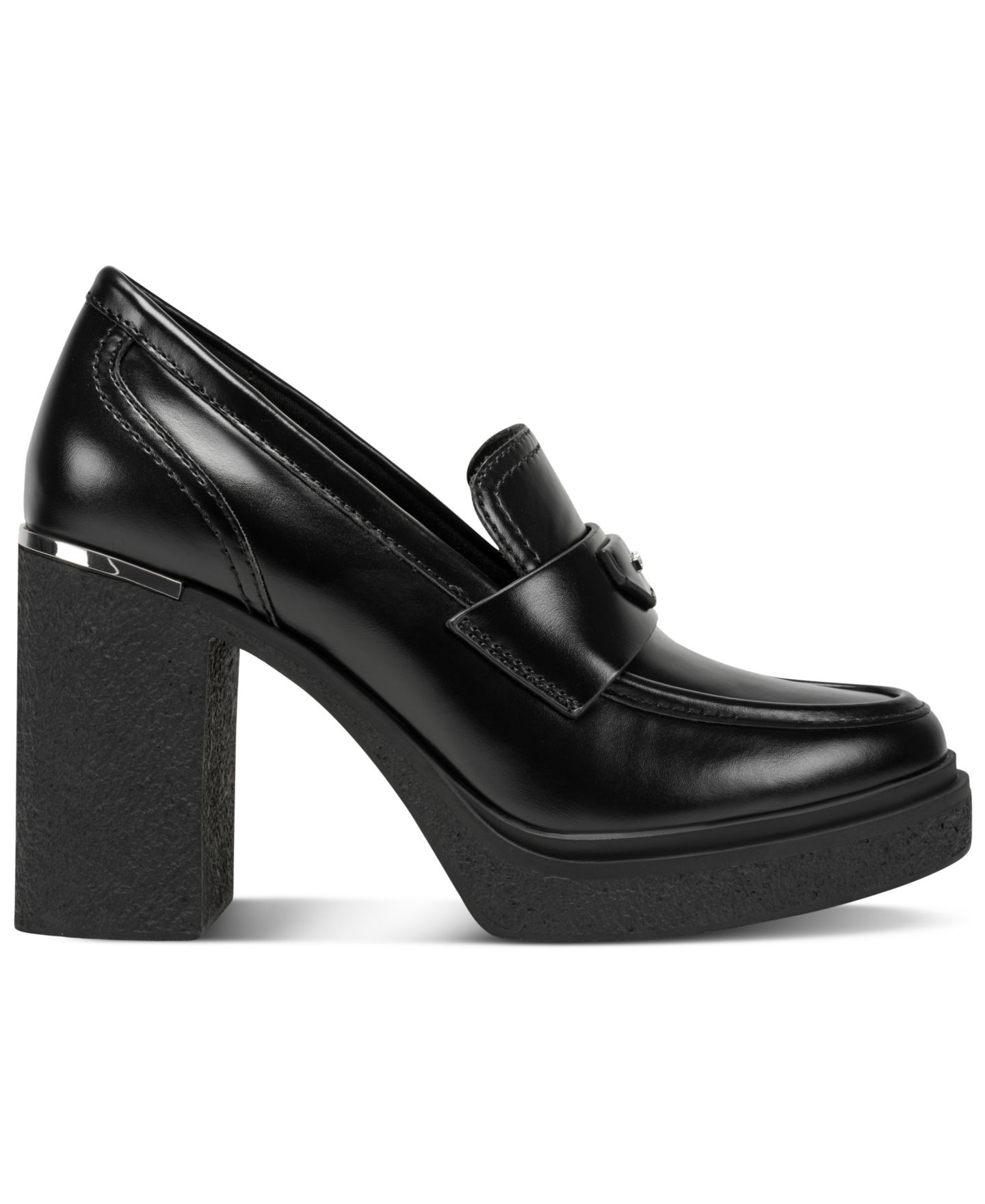 Женские туфли DKNY Tafani Slip-On Heeled Loafer Pumps, цвет: Чёрный — фото 2