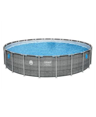 Power Steel 22' x 52" Round Frame Above Ground Swimming Pool Set