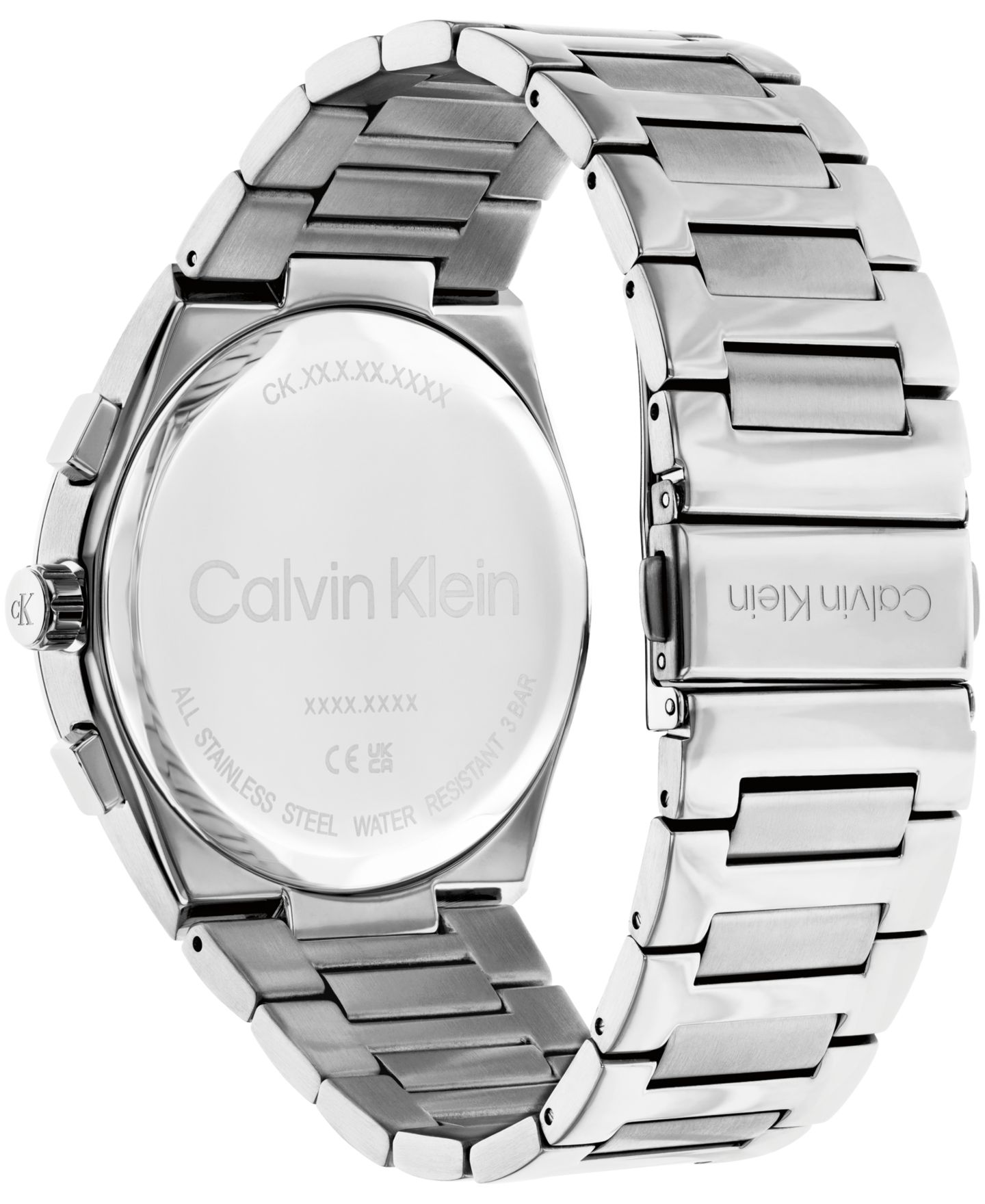 Мужские часы Calvin Klein Distinguish Skeleton Silver-Tone Stainless Steel Bracelet Watch 44mm — фото 3