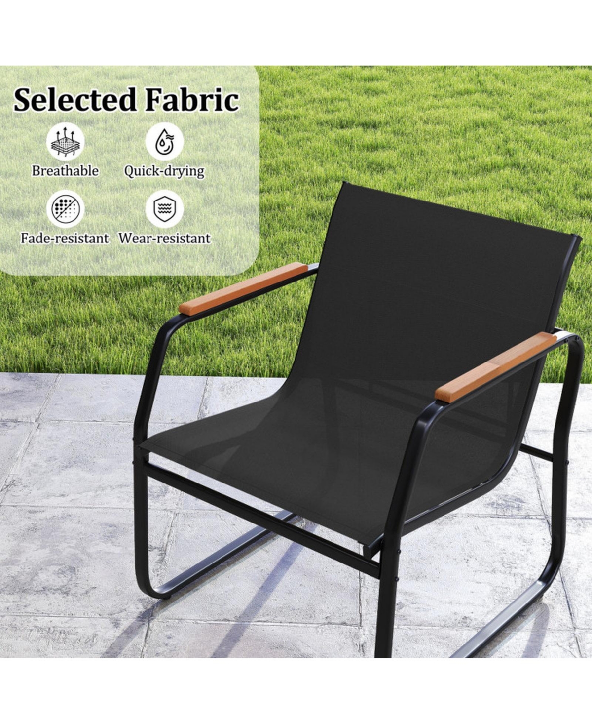 Sugift Patio Furniture Set Outdoor Bistro Conversation Set