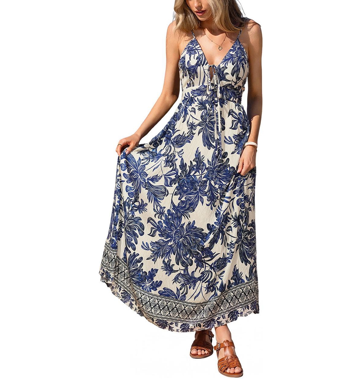 Cupshe Women's Uncommon Tropical Maxi Beach Dress
