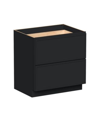 33 Inch 2-Drawers Base Cabinets Kitchen Cabinets, Solid Wood Frame, Soft-Close Slides and Hinges