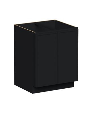 27 Inch Wide Full Height Door Base Cabinet, Ready to Assemble Kitchen Cabinet with Solid Wood Frame, Soft-Close Slides and Hinges