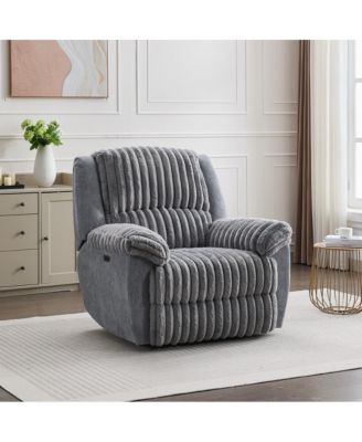 Power Recliner Chair Fabric Two Tones