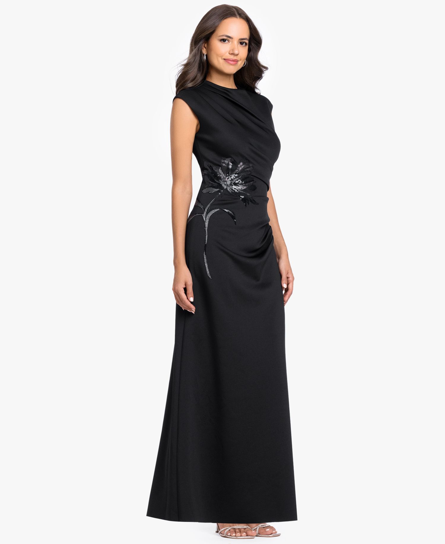 Petite Mock-Neck Gown