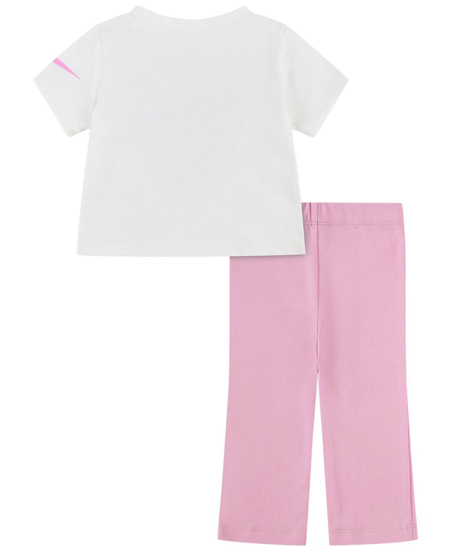 Nike Baby Girls' Short-Sleeve T-Shirt and Pants, 2-Piece Set, цвет: Розовый — фото 2