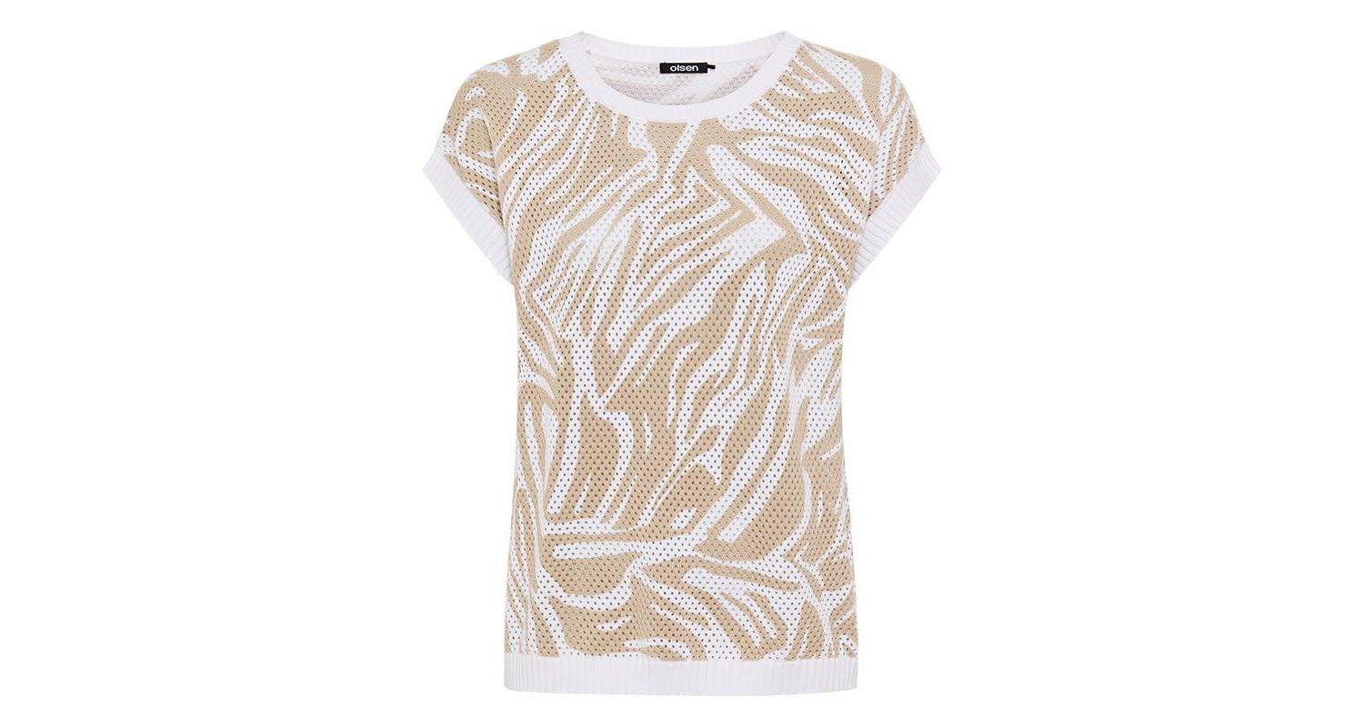 Women's Ajour Knit Neo Zebra Sweater