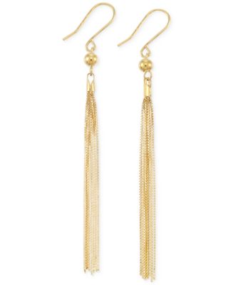 Italian Gold Tassel Drop Earrings in 14k Gold - Macy's