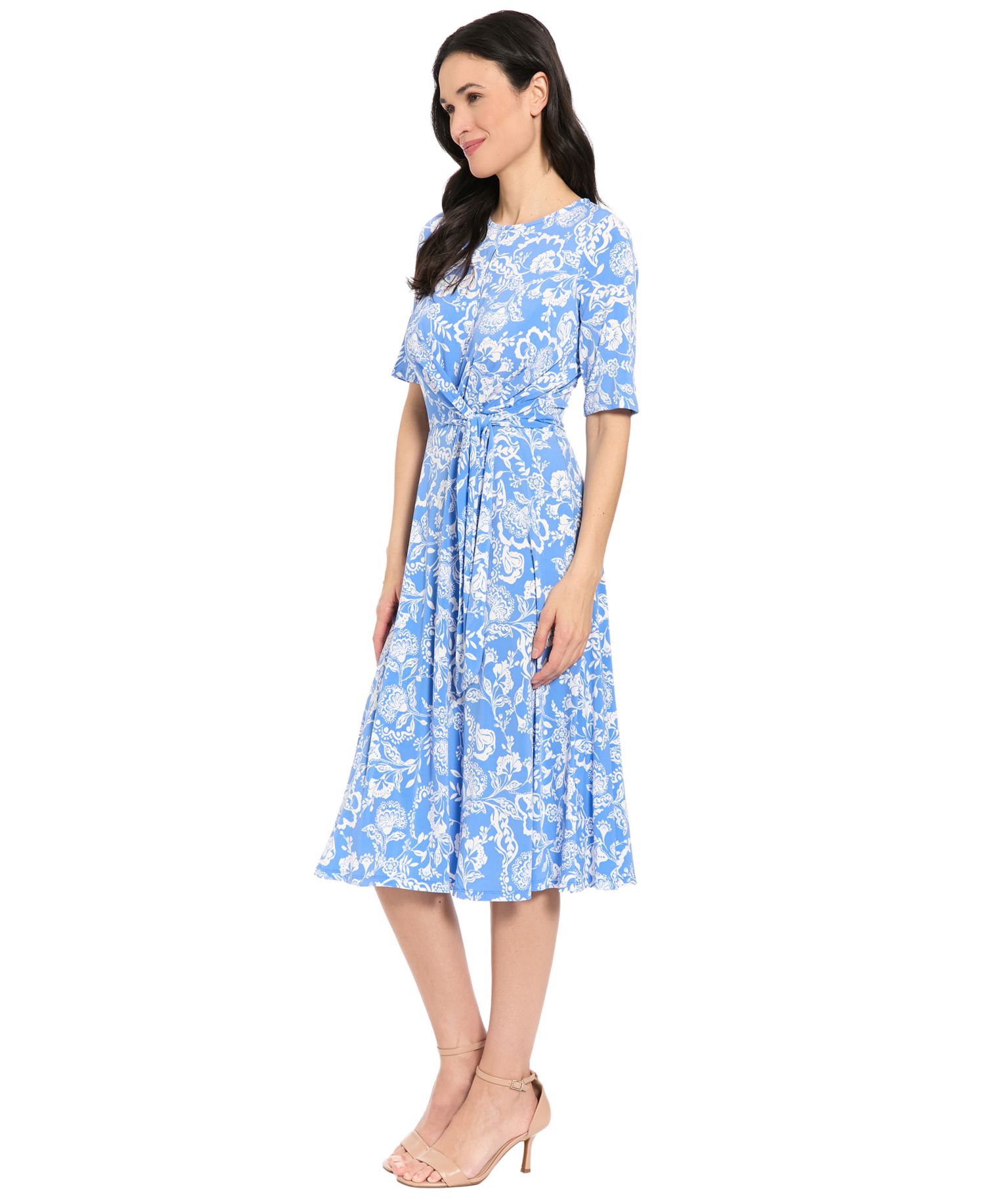 Petites Jersey Printed Midi Dress