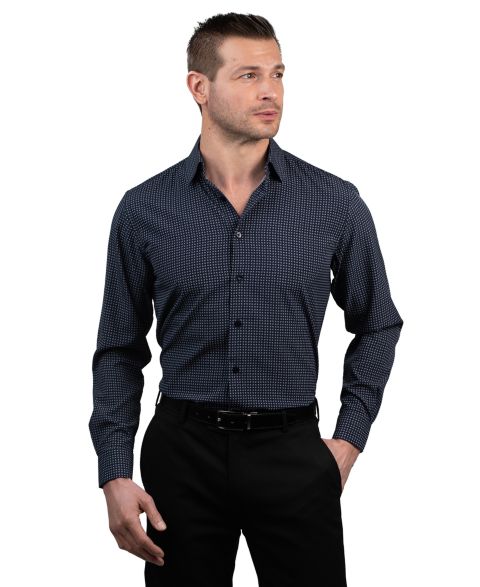 Мужская рубашка Ben Sherman Slim Fit Dress Shirt, цвет: Тёмно-синий