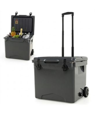 42 Quart Insulated Hard Cooler with Wheels and Handle