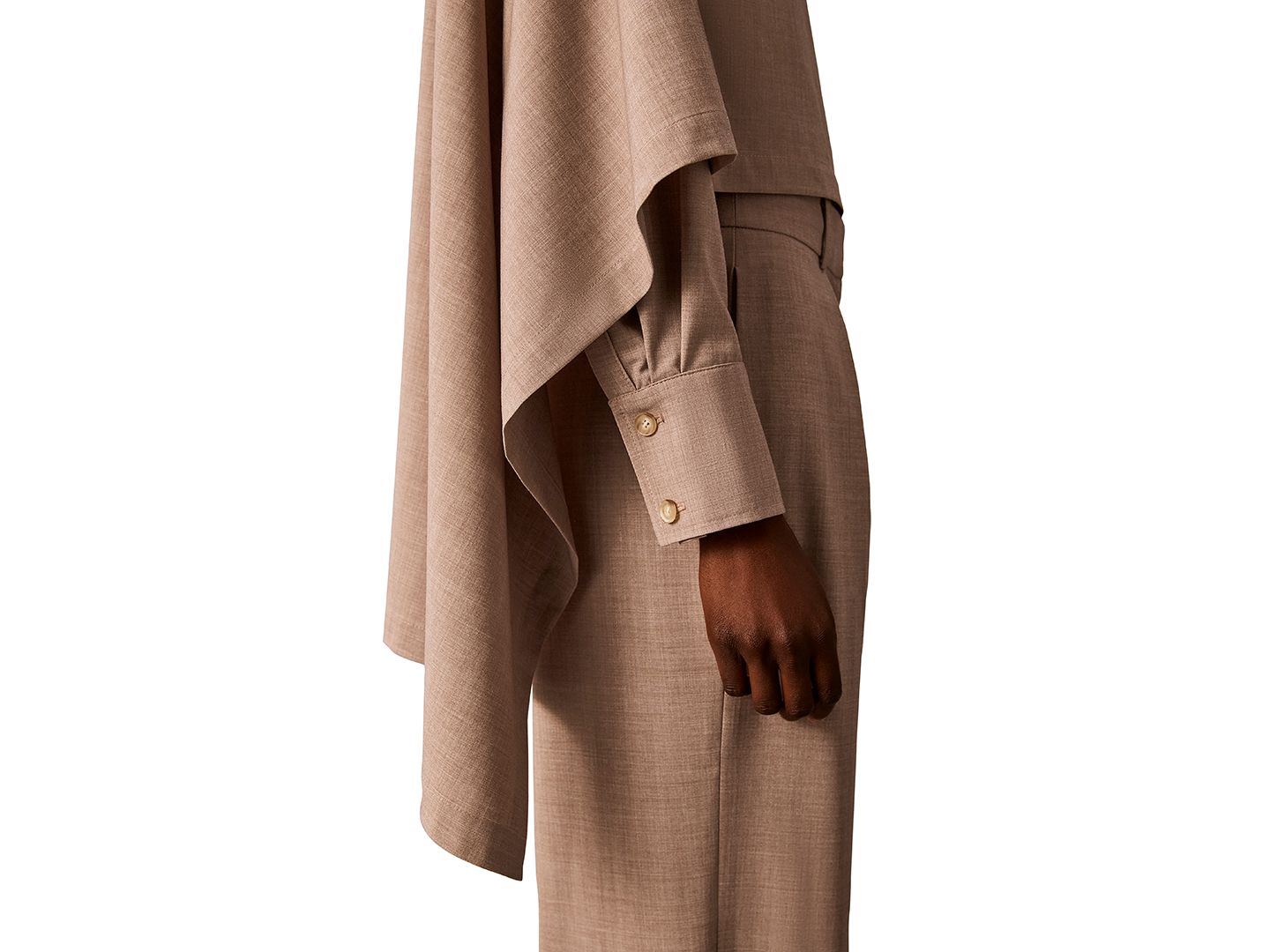 Женская блузка Calvin Klein Long-Sleeve Point-Collar Scarf-Draped Front Blouse, цвет: Железный меланжевый — фото 10