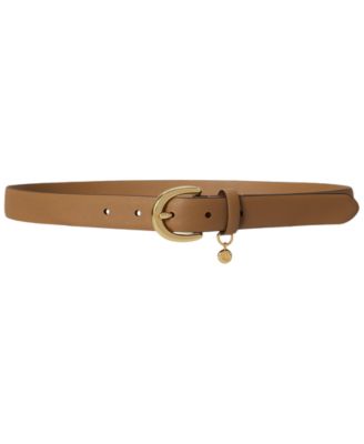 Charm Crosshatch Leather Belt