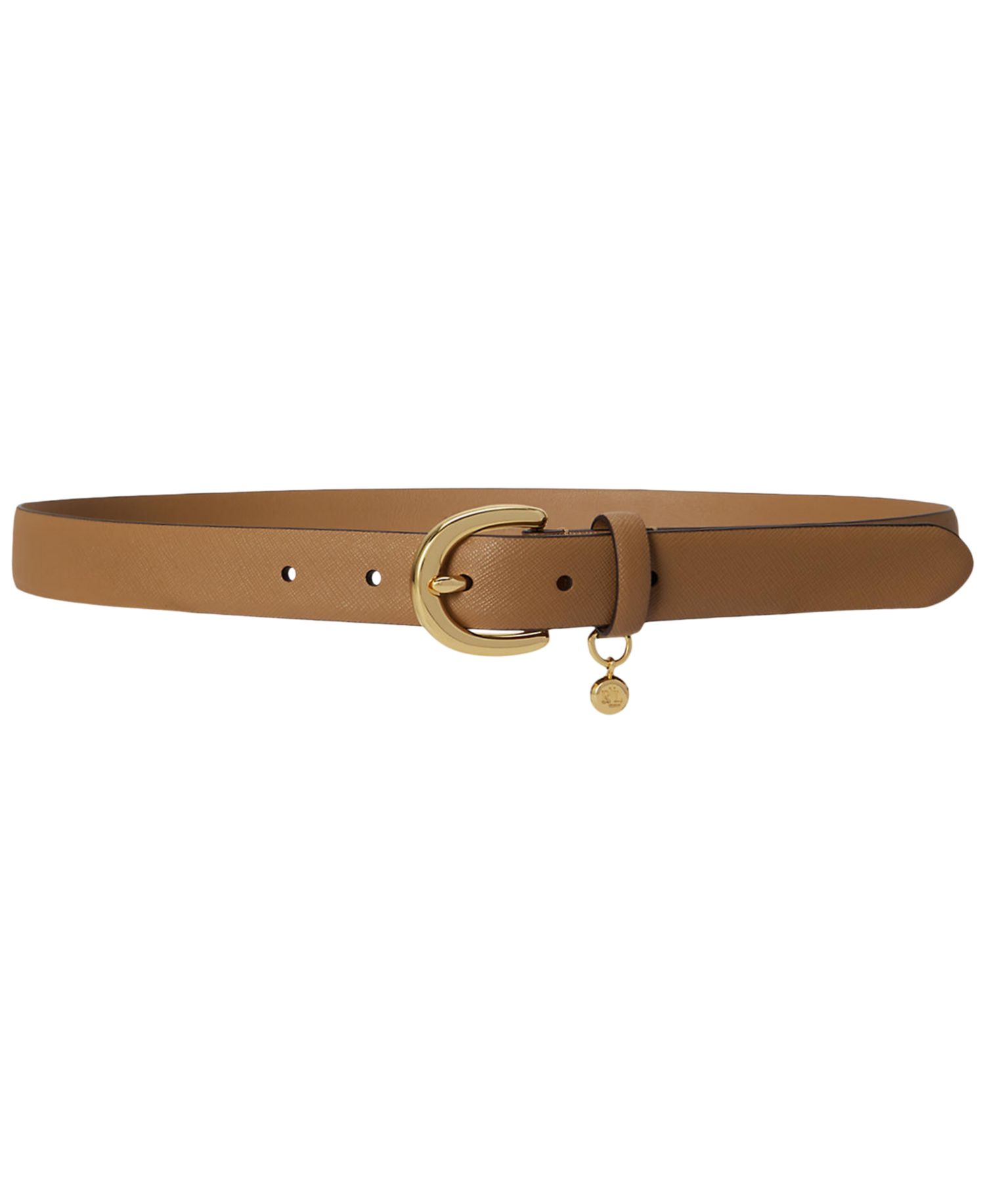 Charm Crosshatch Leather Belt