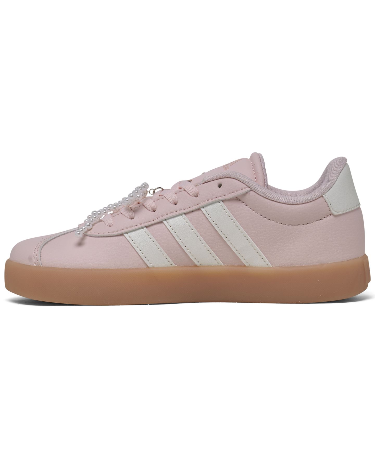 Кроссовки adidas VL Court 3.0 Lifestyle Sneakers from Finish Line для девочек, цвет: Розовый — фото 2