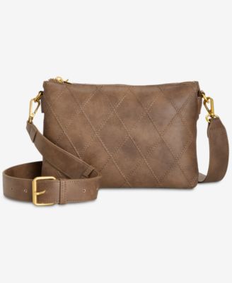 Diamond Quilted Double Compartment Crossbody Bag