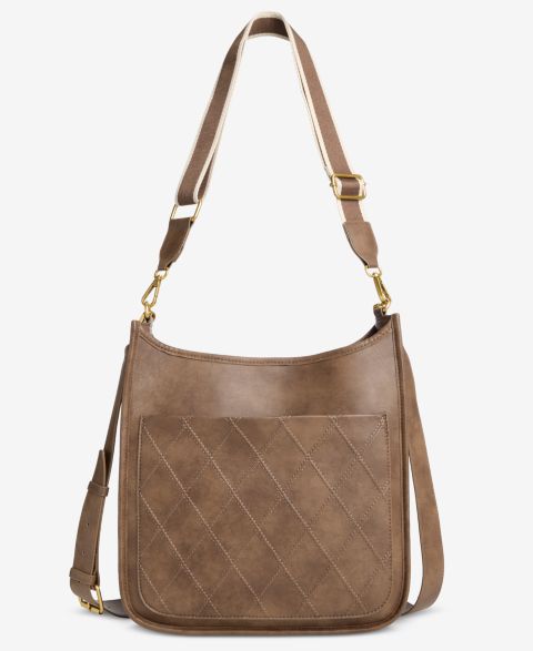 Женская сумка Style & Co Diamond Quilted Dip Crossbody, цвет: Коричневый