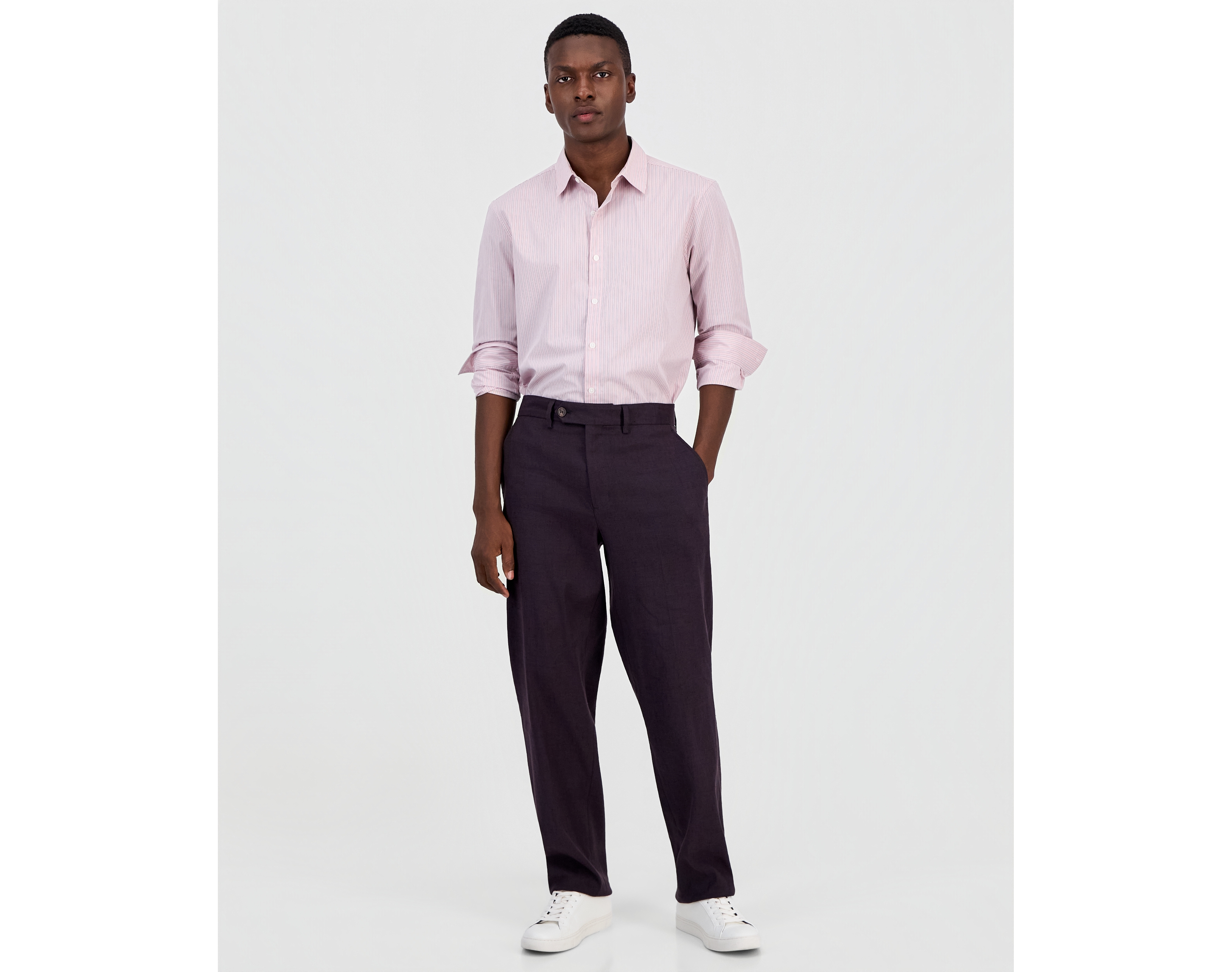 Alfani Men's Tech Linen-Blend Pants, Macy's Exclusive