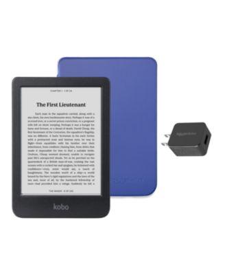 Clara 16GB BW eReader with Cobalt Basic SleepCover Case and AC Bundle