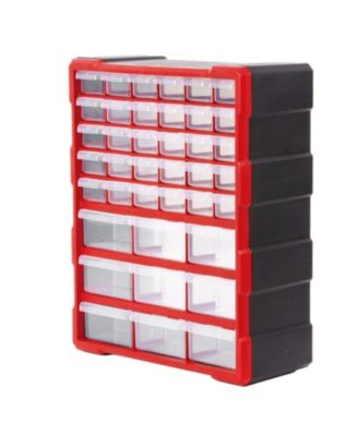 Small Parts Organizer 39 Drawers Removable Dividers Wall Mount Desktop Storage Cabinet