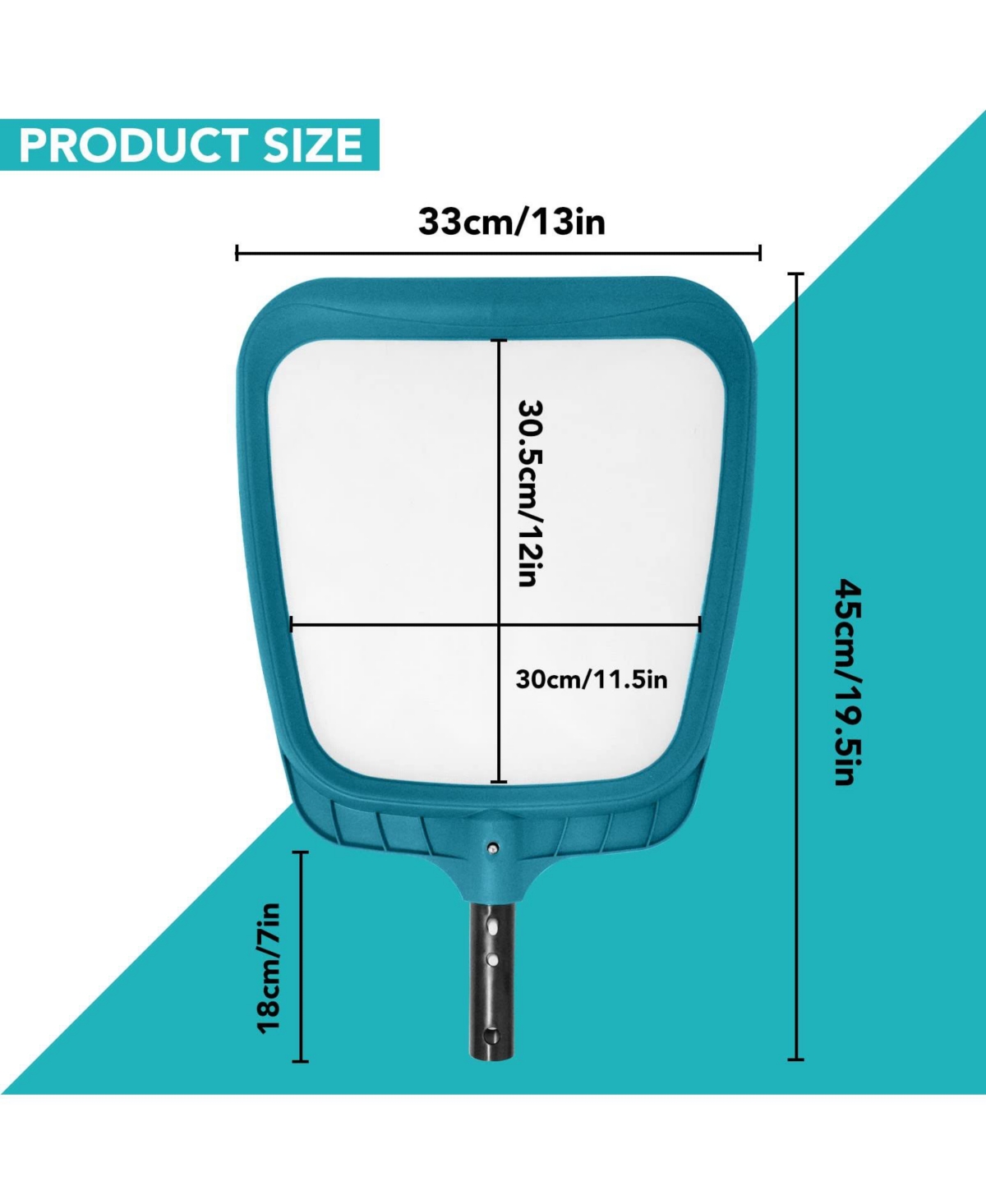Xdovet Pool Skimmer Net Fine Mesh Heavy Duty Leaf Rake