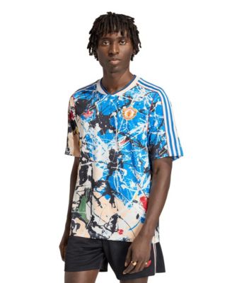 Men's Blue Manchester United X Stone Roses Replica Jersey