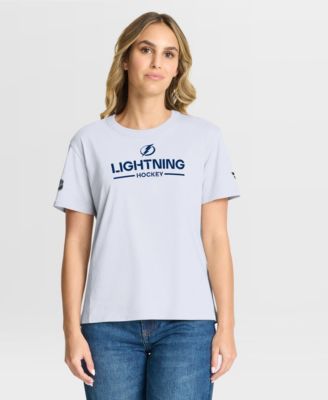 Women's White Tampa Bay Lightning Authentic Pro Primary T-Shirt