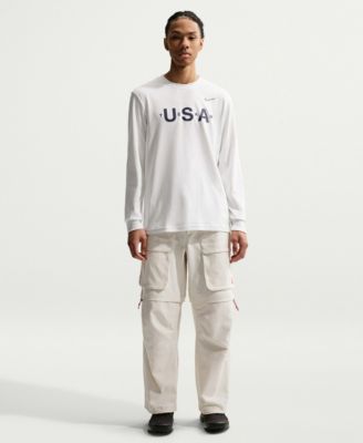 Men's ACG White Dri-FIT Primary Logo Long Sleeve T-Shirt