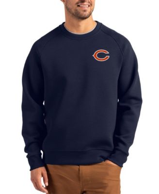 Men's Navy Chicago Bears Team Logo Roam Raglan Pullover Sweatshirt