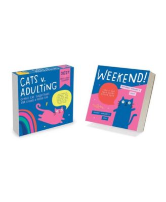 2027 Cats vs Adulting by Amy Smyth Daily Desktop Calendar