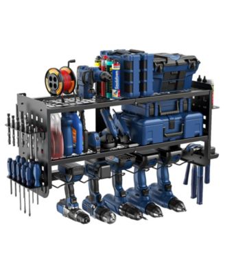 Power Tool Organizer Wall Mount Steel Rack Drill Holder